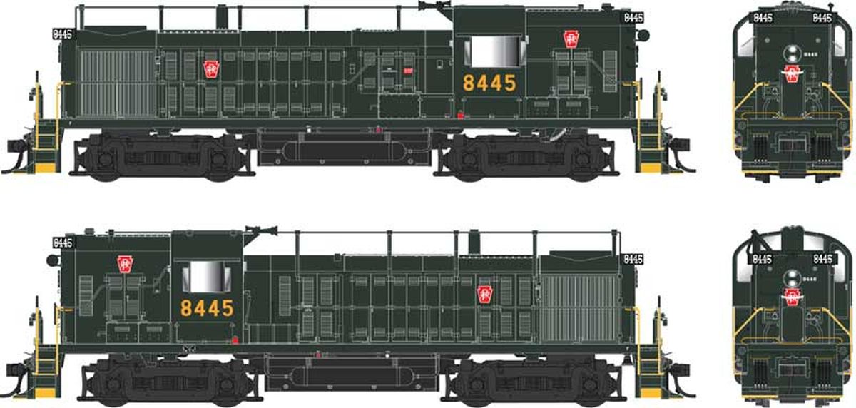 Bowser HO Pennsylvania Railroad #8445 Alco RS-3 Hammerhead Diesel