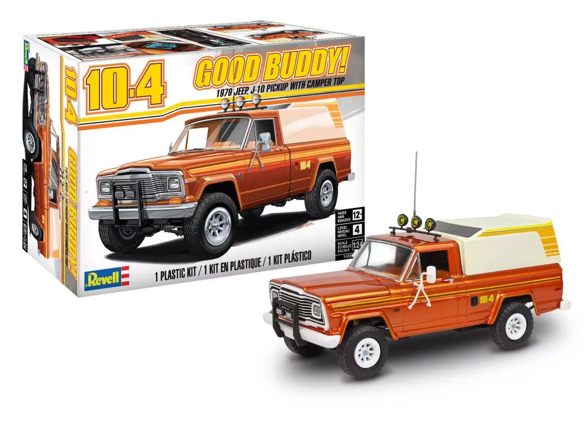 Revell 1/24 1979 Jeep J-10 Pickup w/Camper Top Plastic Model Kit - RMX14568