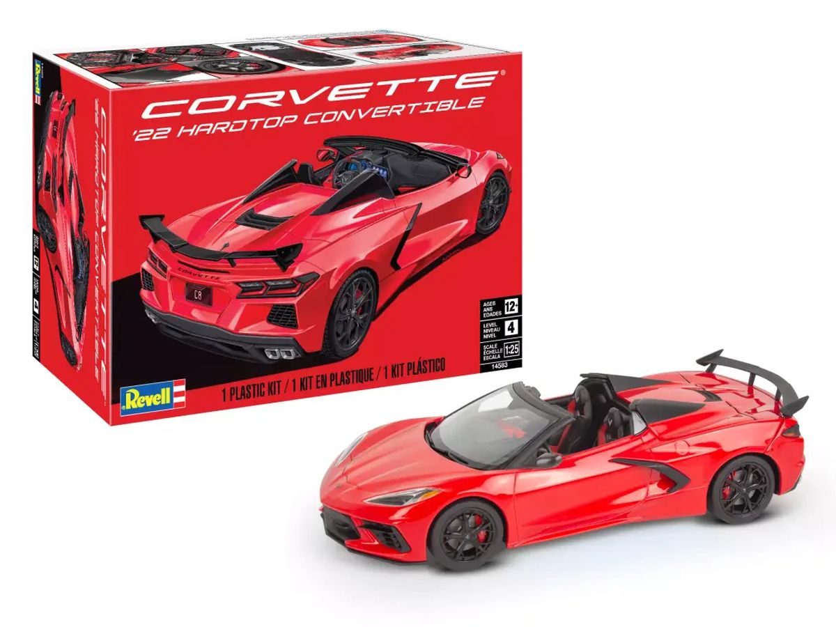 Revell 1/25 Corvette ‘22 Hardtop Convertible Plastic Model Kit - RMX14583