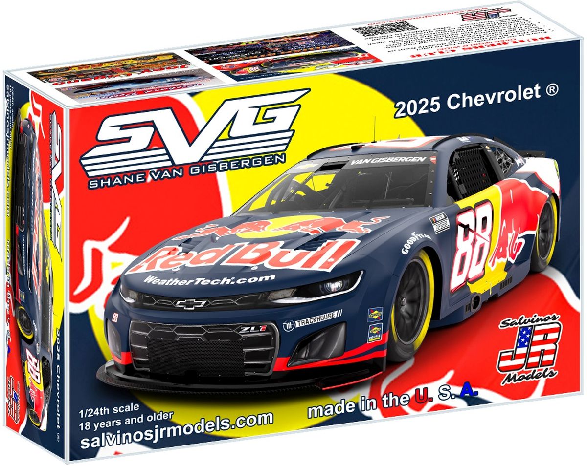Salvinos Jr Models SVG #88 Trackhouse Racing 2025 Shane Van Gisbergen Red Bull