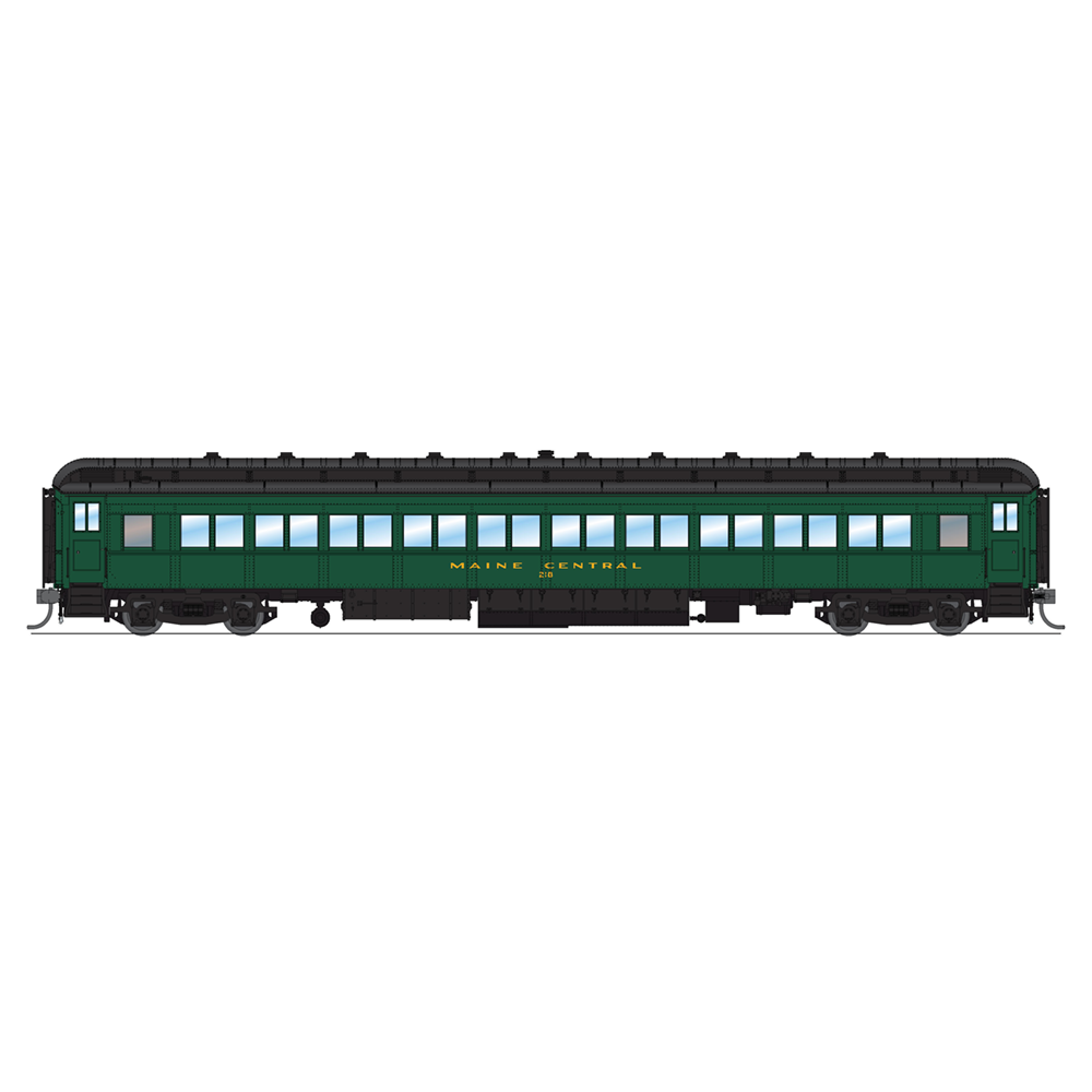 Broadway Limited HO MEC 80' Psg.Coach/grn&gold