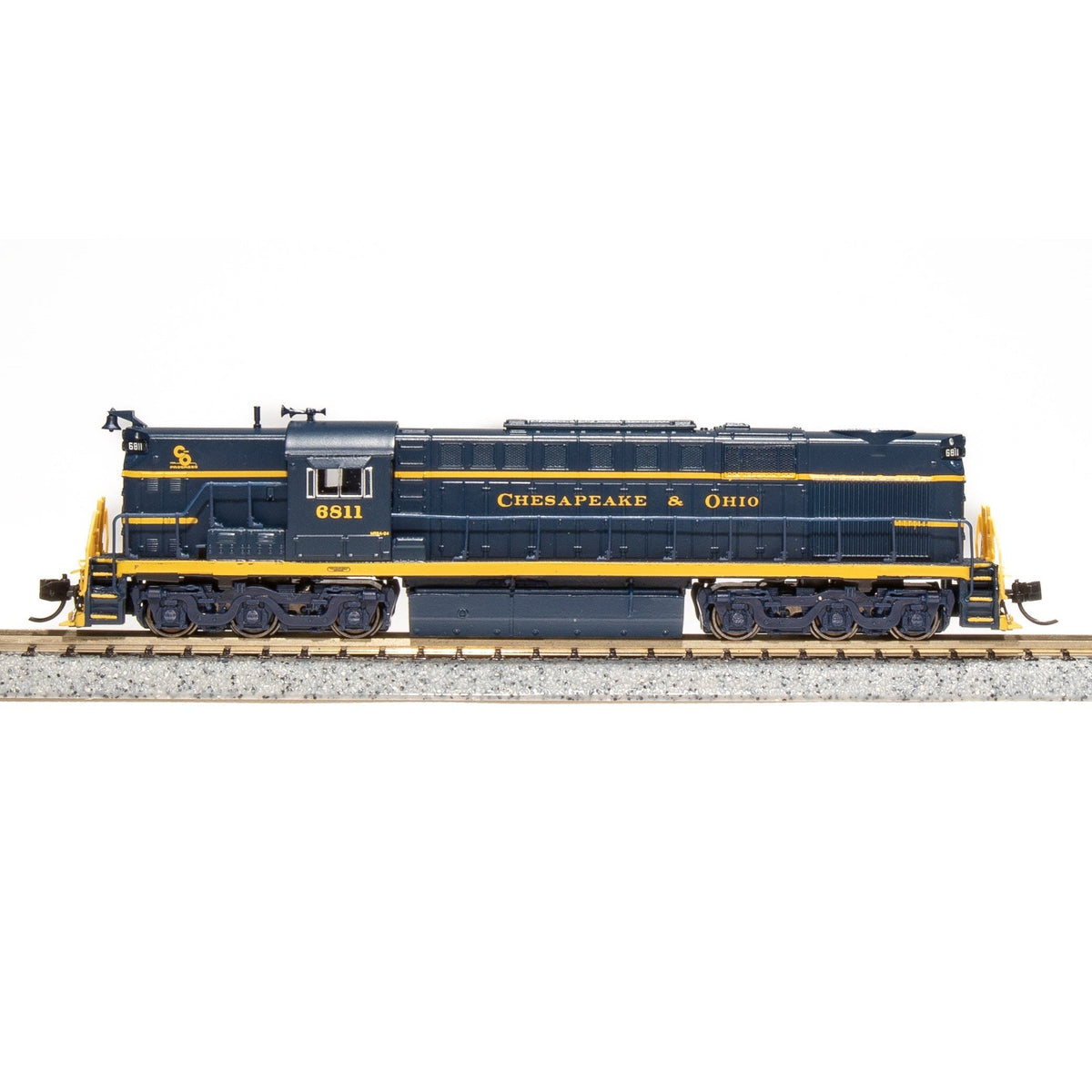 Broadway Limited N P4 Alco RSD-15 Diesel C&O #6805/blu&yel DC/DCC Sound