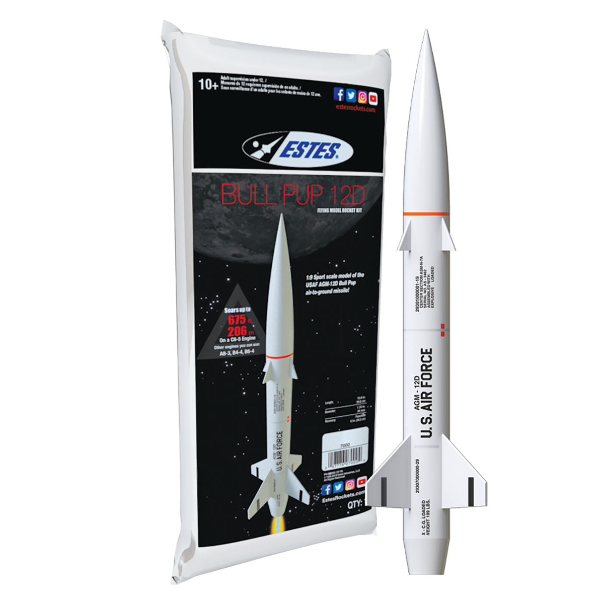 Estes Bull Pup 12D Rocket sk2