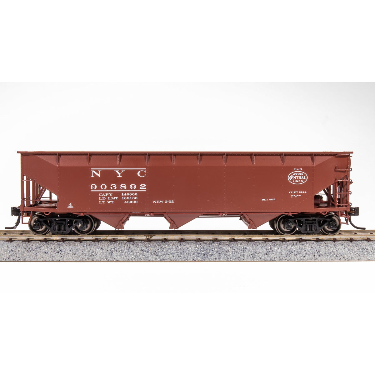 Broadway Limited HO AAR 70t Hopper NYC #903892/oxide red