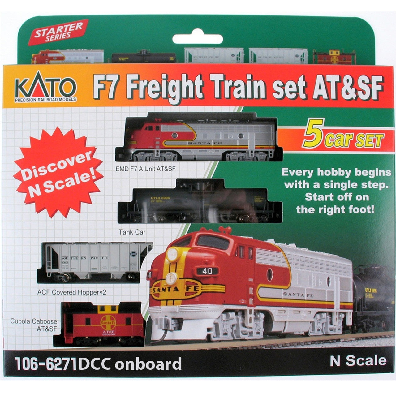 Kato N Scale Santa Fe Diesel Freight Train-Only Set DCC