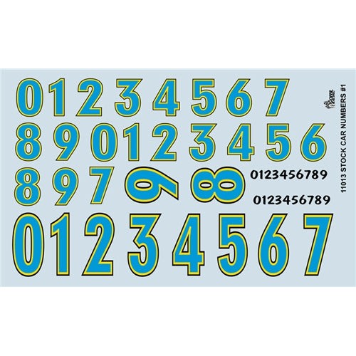 Gofer Racing Decals Stock Car Numbers #1 Decal
