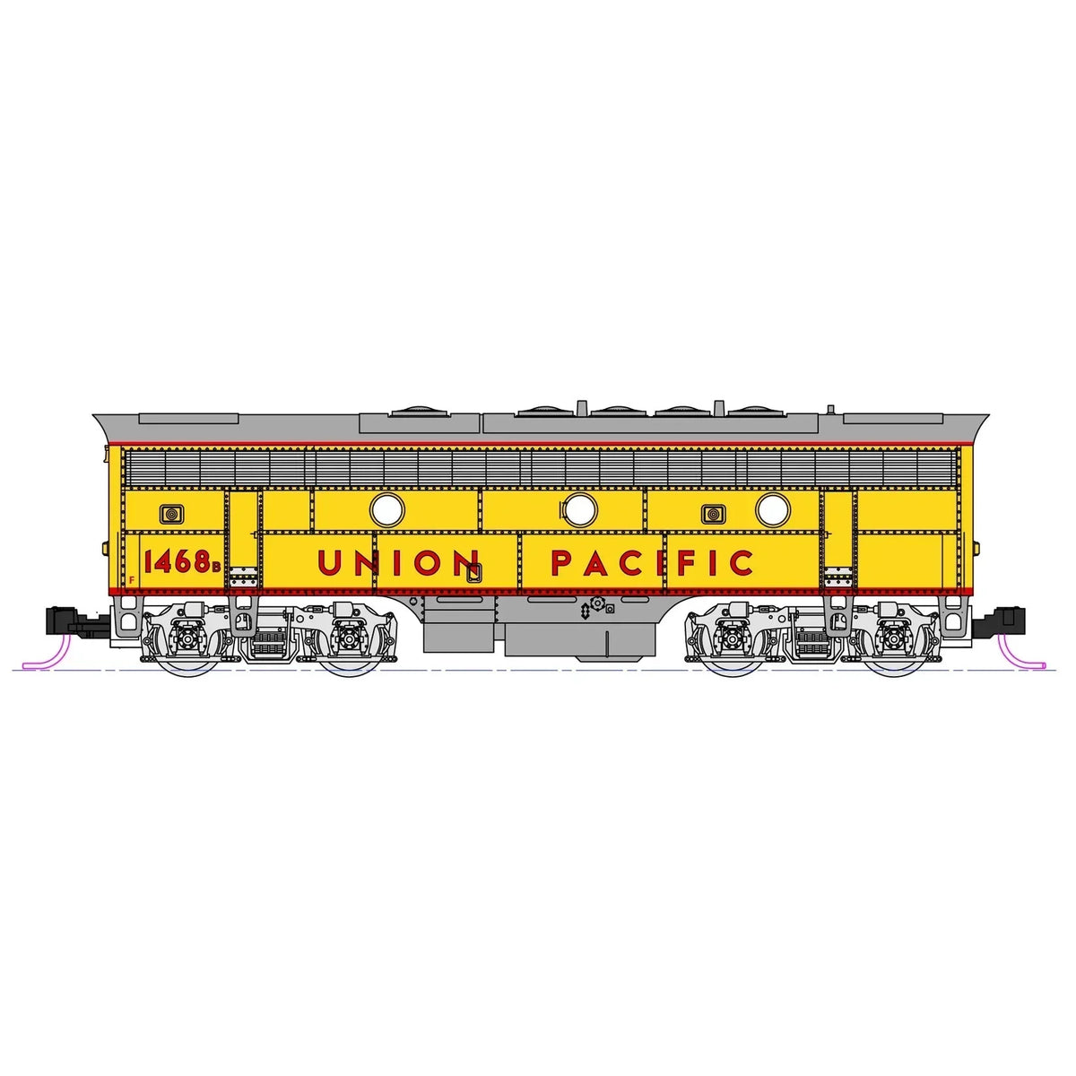 Kato N F7 A/B Diesels UP #1468 & 1468B w/ESU LokSound