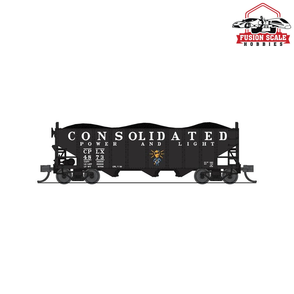 Broadway Limited N H2a 3-Bay Hopper 2pk A Consolidated Power & Light