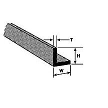 Plastruct Dark Gray ABS Angle - 1/16" (1.6mm) x 1/16" (1.6mm) - .020 (0.5mm) thick - 10" (250mm) Length (10 per pack)