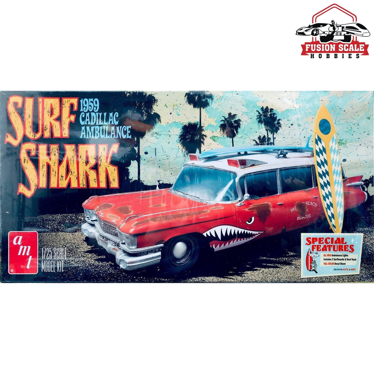 AMT Models 1/25 Cadillac Ambulance 1959 "Surf Shark" Model Parts Warehouse