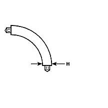 Plastruct 3/8" White Butyrate 5 Diameter Bend for TB-12 (5 per pack)
