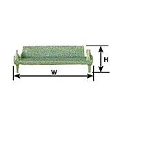 Plastruct N gauge Polyethylene Concrete 5 Bench Set (1 per pack)
