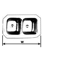 Plastruct Double Kitchen Sink (1 per pack)