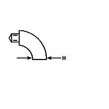 Plastruct 5/16" White Female 90° Elbow for TB-10 (5 per pack)