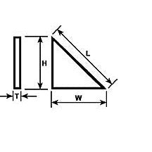 Plastruct 7/8" Clear Acrylic Support Gusset (5 per pack)
