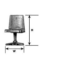 Plastruct O gauge White Styrene Work Station Chair (1 per pack)