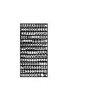 Plastruct 5/32" (4.0mm) White Plastic Letters and Numbers (1 set per pack)