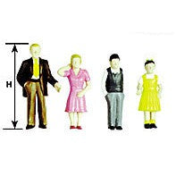 Plastruct O gauge Polyethylene Painted Family Figure (6 sets per pack)
