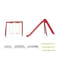 Plastruct HO gauge Polystyrene Playground Set (1 set per pack)