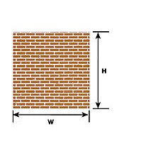 Plastruct O gauge Red Clay Brick Sheet 12" x 7" (2 per pack)