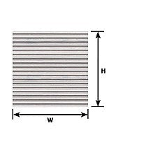 Plastruct HO gauge White Corrugated Siding 12"(300mm) x 7"(175mm) - (2 per pack)