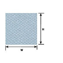 Plastruct HO gauge Red Clay Scalloped Edge Tile Sheet 12" x 7" (2 per pack)