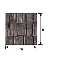 Plastruct Dollhouse Scale Beige Wood Shake Shingle Sheet 24" x 7" (1 per pack)