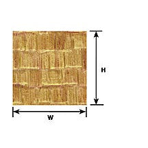 Plastruct G gauge Scale Beige Wood Shake Shingle Sheet 24" x 7" (1 per pack)