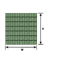 Plastruct O gauge Red Ridged Clay Tile Sheet 12" x 7" (2 per pack)