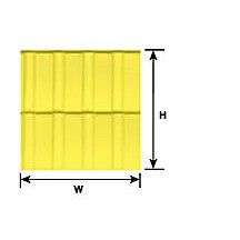 Plastruct Dollhouse Scale Red Ridged Clay Tile Sheet 24" x 7" (1 per pack)