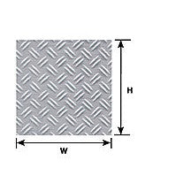 Plastruct N gauge Double Diamond Plate Sheet 12" x 7" (2 per pack)