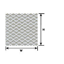 Plastruct G gauge White Tread Plate Sheet 3-7/8" x 2-1/4" (2 per pack)