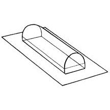 Plastruct 1/2" x 1-1/2" Rectangular Barrel Skylight (1 per pack)