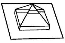 Plastruct 1/4" x 1/4" Square Pyramid Skylight (2 per pack)