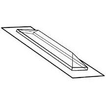 Plastruct 3/8" x 3/4" Rectangular Square Skylight (2 per pack)