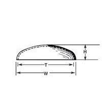 Plastruct 9/16" Clear Acrylic Elliptical Dome (5 per pack)