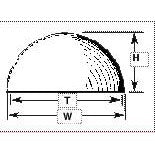 Plastruct 5/8" Clear Acrylic Hemispherical Dome (5 per pack)