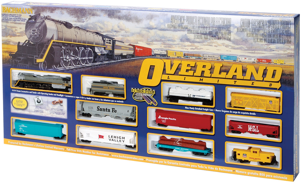 Bachman HO UP Steam Overland Limited Freight Set/4-8-4 - #00614