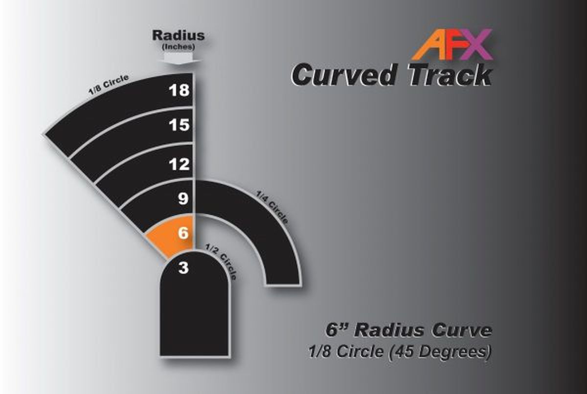 AFX Track Curve-6"x1/8 Pr.