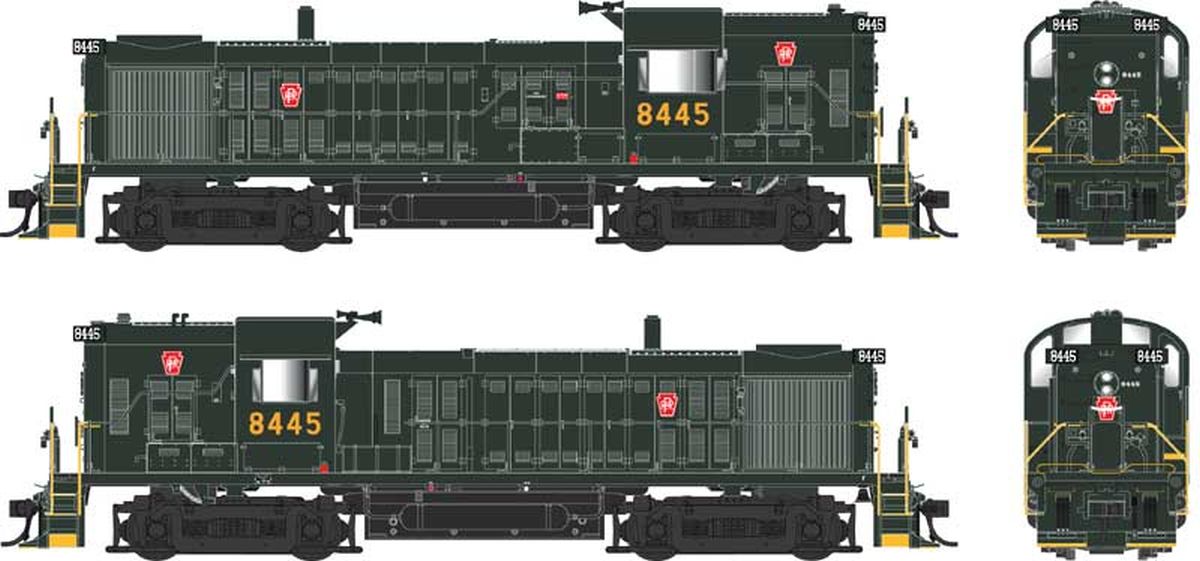 Bowser HO Pennsylvania Railroad #8445 DCC/Sound Alco RS-3 Hammerhead Diesel