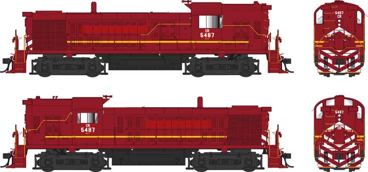 Bowser HO Diesel Conrail #5487 Late Red Patched DCC/Sound Alco RS-3 Hammerhead Diesel