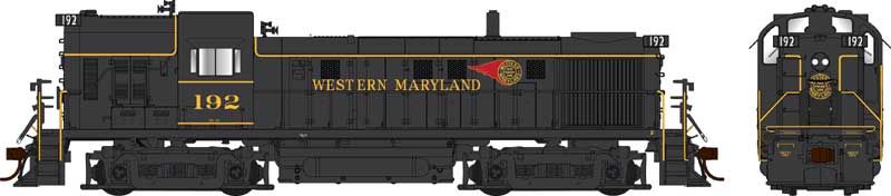 Bowser HO RS-3 Western Maryland Hammerhead #192/Fireball