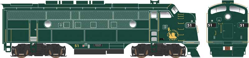 Bowser HO Jersey Central #51 EMD F3A (DC)