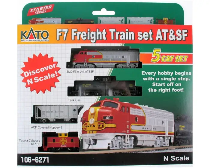 Kato N Scale Santa Fe Diesel Freight Train-Only Set DCC-Ready - 1066271