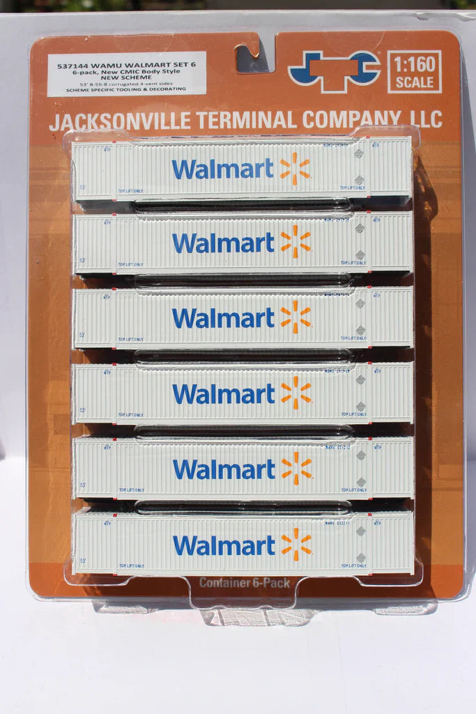 Jacksonville Terminal Co N Walmart 8-55-8 6-pack, Set # 1 Corrugated container with placards | 537144