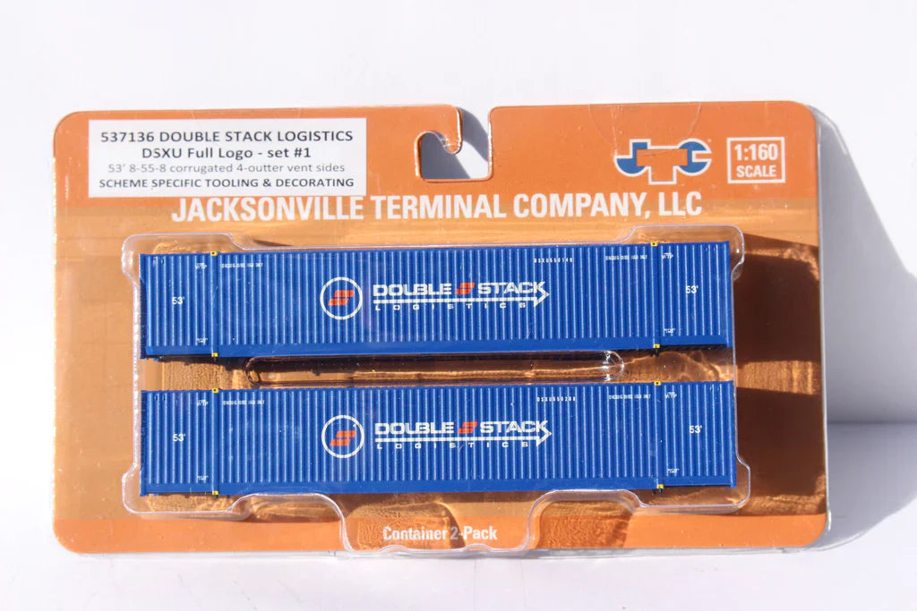 Jacksonville Terminal Co N Double Stack Logistics 53' HIGH CUBE 8-55-8 corrugated containers | 537136