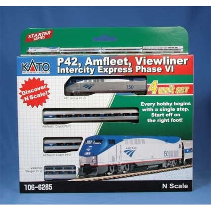 Kato N P42 Amfleet Viewliner Phase VI 4-Car Set - 1066285