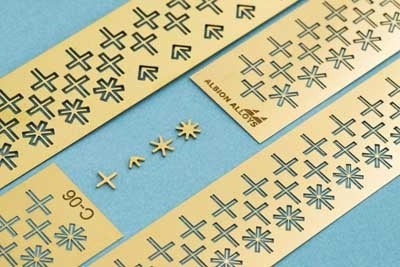 Albion Alloys C-13 Photo Etched Connecto Crosses 1.3mm