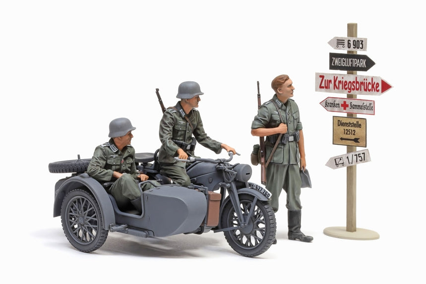 Tamiya German KS600 Motorcycle with Sidecar