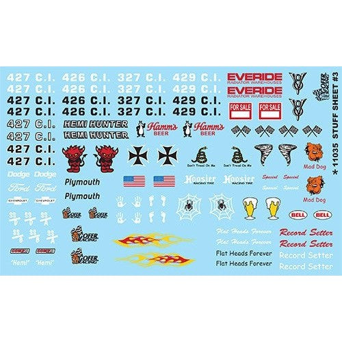 Gofer Racing Decals Stuff Sheet #3 Decal